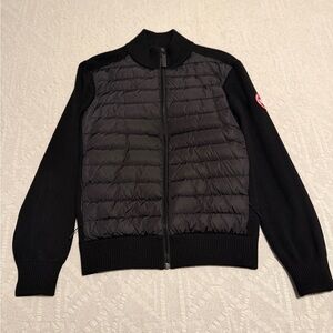 Canada Goose Black HyBridge Knit Full-Zip Jacket